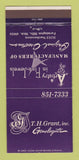 Matchbook Cover - TH Grant Gemologists Gems Farmington Hills MI 30 Strike