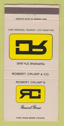 Matchbook Cover - Robert Crumb's Hancock House Memphis TN Antiques 30 Strike