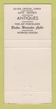 Matchbook Cover - Robert Crumb's Hancock House Memphis TN Antiques 30 Strike