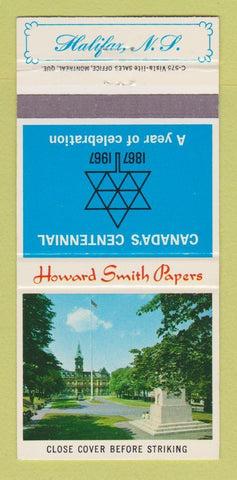 Matchbook Cover - Howard Smith Paper 1967 Halifax NS Domtar 30 Strike