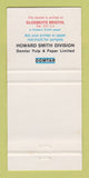 Matchbook Cover - Howard Smith Paper 1967 Halifax NS Domtar 30 Strike