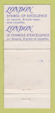 Matchbook Cover - London Disques Records Canada music 30 Strike