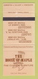 Matchbook Cover - House of Maple Furniture Edmonton AB Calgary  30 Strike