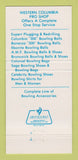 Matchbook Cover - Western Columbia Pro Shop San Gabriel CA Jim Ulrich 30 Strike