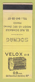 Matchbook Cover - Velox Socnag Seine France Stamp? WEAR 30 Strike