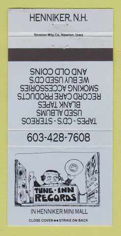 Matchbook Cover - Tune Inn Records Music Henniker NH 30 Strike