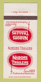 Matchbook Cover - Nabors Trailers Mansfield LA 30 Strike