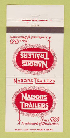 Matchbook Cover - Nabors Trailers Mansfield LA 30 Strike