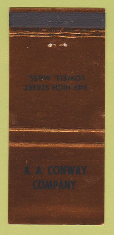 Matchbook Cover - AA Company Lowell MA Liquor WEAR 21 Strike Feature