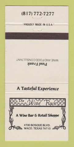 Matchbook Cover - The Wine Rack Liquor Waco TX 30 Strike