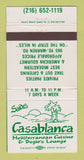 Matchbook Cover - Saide's Casablanca Restaurant Niles OH 30 Strike
