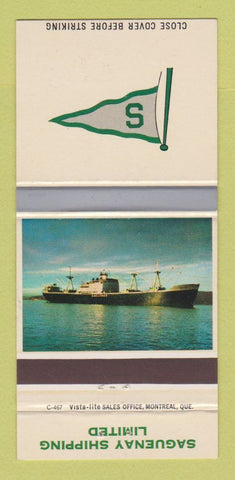 Matchbook Cover - Saguenay Shipping Limited Canada freight cargo 30 Strike