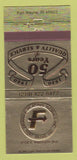 Matchbook Cover - Franke Plating Works Fort Wayne IN 1980 30 Strike