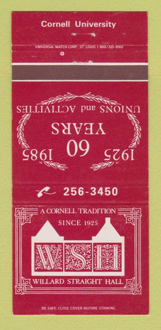 Matchbook Cover - Willard Straight Hall Cornell 1985 Ithaca NY 30 Strike