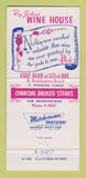 Matchbook Cover - Ray Jackson's Wine House Restaurant St Petersburg FL 30 Strike