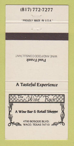 Matchbook Cover - The Wine Rack Liquor Waco TX 30 Strike