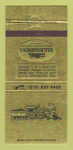 Matchbook Cover - Railroadmen's Savings Loan Indianapolis IN Carmel 30 Strike