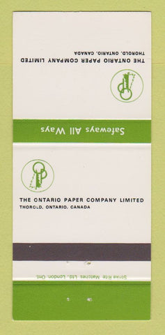Matchbook Cover - Ontario Paper Company Thorold ON 30 Strike