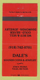 Matchbook Cover - Dale's Sooner Coins Jewelry Tulsa OK 30 Strike
