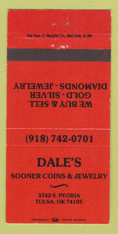 Matchbook Cover - Dale's Sooner Coins Jewelry Tulsa OK 30 Strike