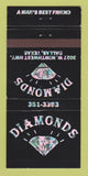 Matchbook Cover - Diamonds Dallas TX 30 Strike