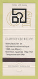 Matchbook Cover - C Lamona & Fils Montreal QC 30 Strike