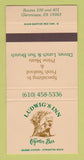 Matchbook Cover - Ludwig's Inn Oyster Bar Glenmoore PA 30 Strike