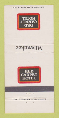 Matchbook Cover - Red Carpet Hotel Milwaukee WI 30 Strike