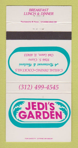 Matchbook Cover - Jedi's Garden Restaurant Oak Lawn IL 30 Strike