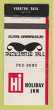 Matchbook Cover - Holiday Inn Mustache Yorkton SK WEAR 30 Strike