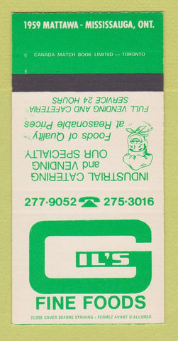Matchbook Cover - Gil's Fine Foods Mississauga ON 30 Strike