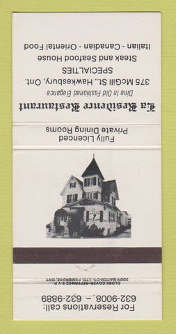 Matchbook Cover - La Residence Restaurant Hawkesburg ON 30 Strike