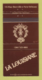 Matchbook Cover - La Louisiane Restaurant New Orleans LA 30 Strike