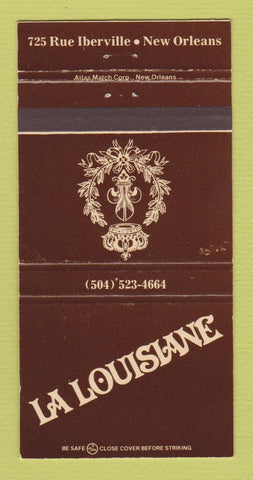 Matchbook Cover - La Louisiane Restaurant New Orleans LA 30 Strike