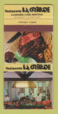 Matchbook Cover - Restaurante La Grillade Montera Spain 30 Strike