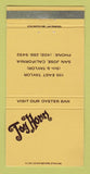 Matchbook Cover - Fog Horn Restaurant San Jose CA 30 Strike