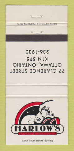 Matchbook Cover - Harlow's Steak Seafood Ottawa ON 30 Strike
