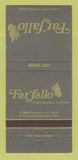 Matchbook Cover - Farfallo Restaurant Dallas TX 30 Strike