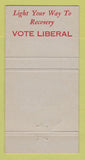 Matchbook Cover - Jim Walker Election York Centre Toronto? ON 30 Strike