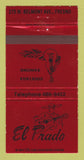 Matchbook Cover - El Prado Restaurant Fresno CA 30 Strike