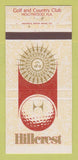 Matchbook Cover - Hillcrest Golf and Country Club Hollywood FL 30 Strike