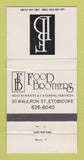 Matchbook Cover - Food Brothers Restaurant Etobicoke ON 30 Strike