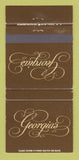 Matchbook Cover - Georgia's Restaurant New York City 30 Strike