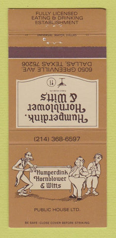 Matchbook Cover - Humperdink Hornblower & Witts Dallas TX 30 Strike