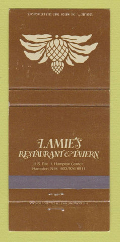 Matchbook Cover - Lamie's Restaurant Taver nHampton NH WEAR 30 Strike