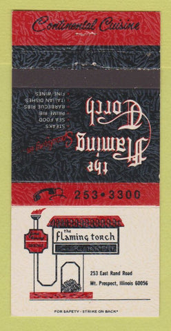 Matchbook Cover - The Flaming Torch Restaurant Mount Prospect IL 30 Strike