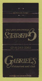 Matchbook Cover - Gabriel's Restaurant Club Summit Hotel Dallas TX 30 Strike