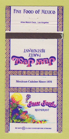 Matchbook Cover - Juan Jose Mexican Restaurant Orange Costa Mesa CA 30 Strike