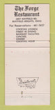 Matchbook Cover - The Forge Restaurant Warrensville Heights OH 30 Strike