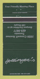 Matchbook Cover - Hollinger's Restaurant Toronto ON 30 Strike
